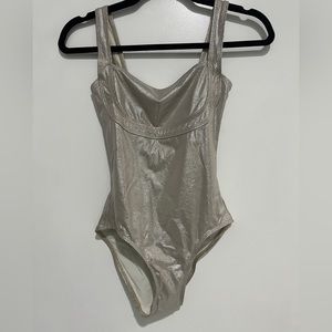 Solid & Striped CAMILLE metallic one piece bathing suit